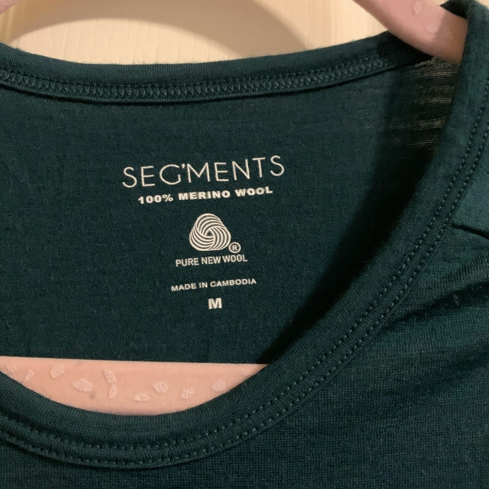 Seg’ments dark/forest green merino wool shirt